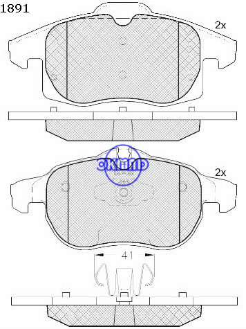 Pastilha de freio OPEL Signum OPEL Vectra C FMSI:D1388-8497,OEM:93188112,WVA24155,F1388